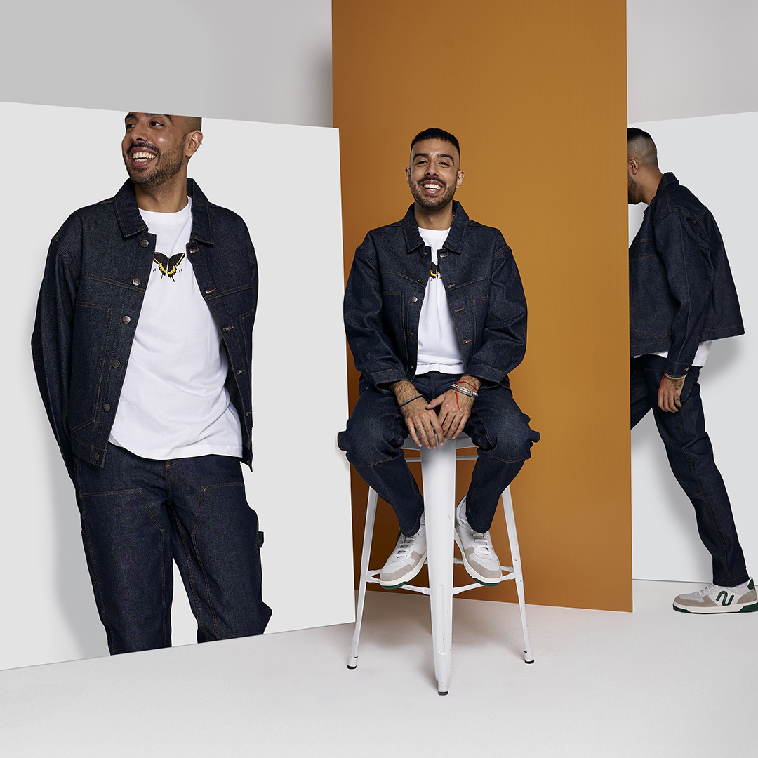 Studio image of a male River Island employee