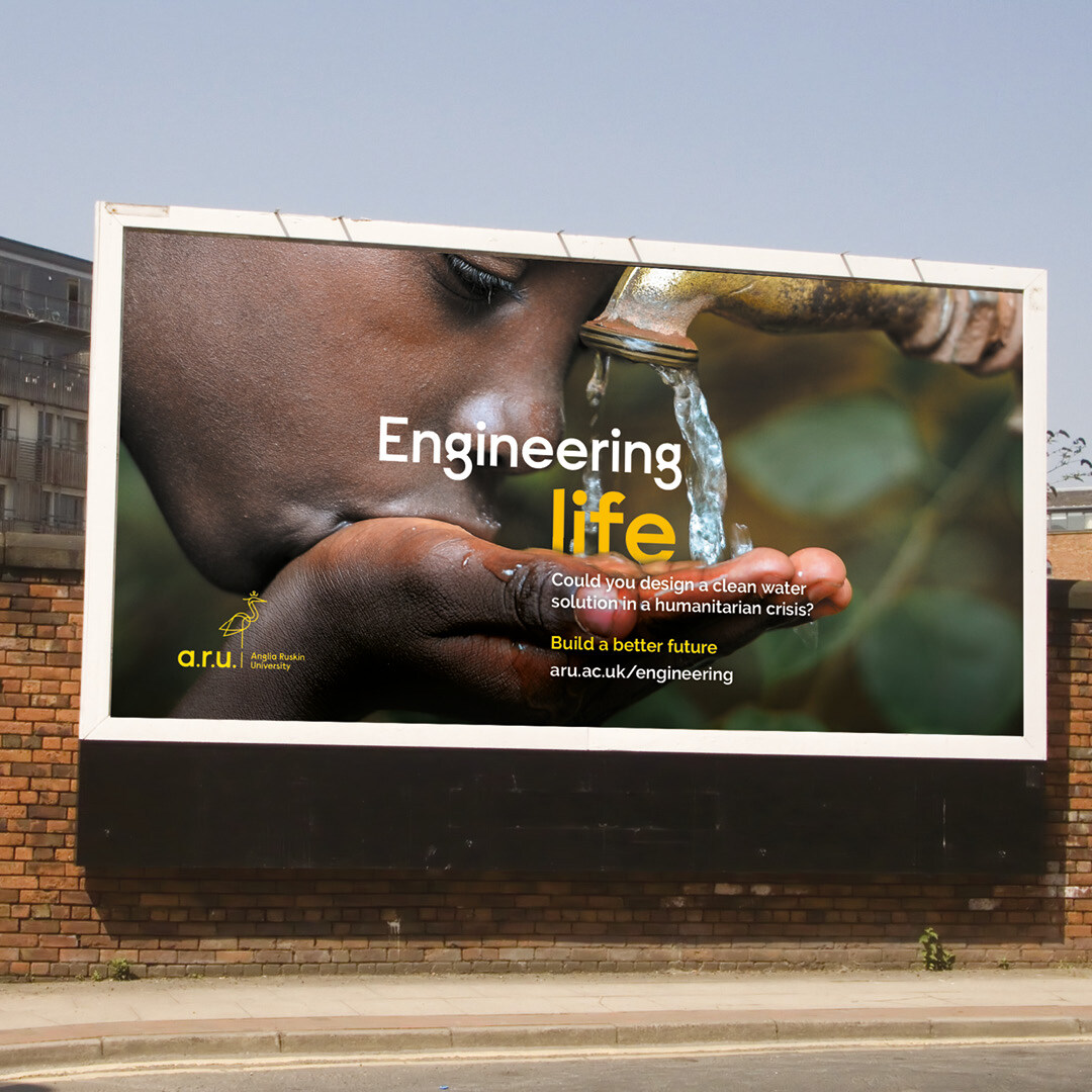 Anglia Ruskin outdoor engineering advert