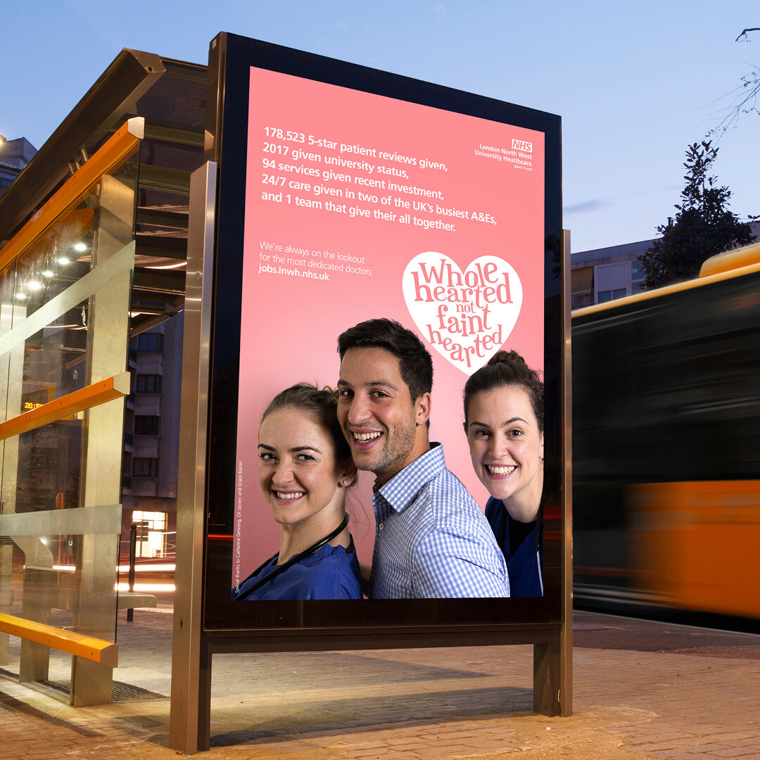 Campaign visual of a Bus Shelter 6 Sheet ad